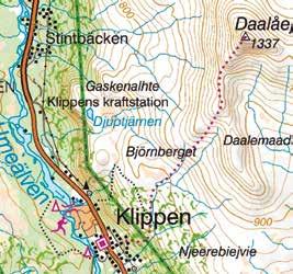 Daalåejvie / Dalåive Daalåejvie / Dalåive, 1 337 m.ö.h är ett blomsterikt fjäll med fin utsikt, som lättast nås från Klippen.