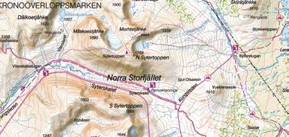 Norra Sytertoppen En krävande och spännande topptur på Norra Storfjällets och Västerbottens högsta topp 1768 meter över havet.