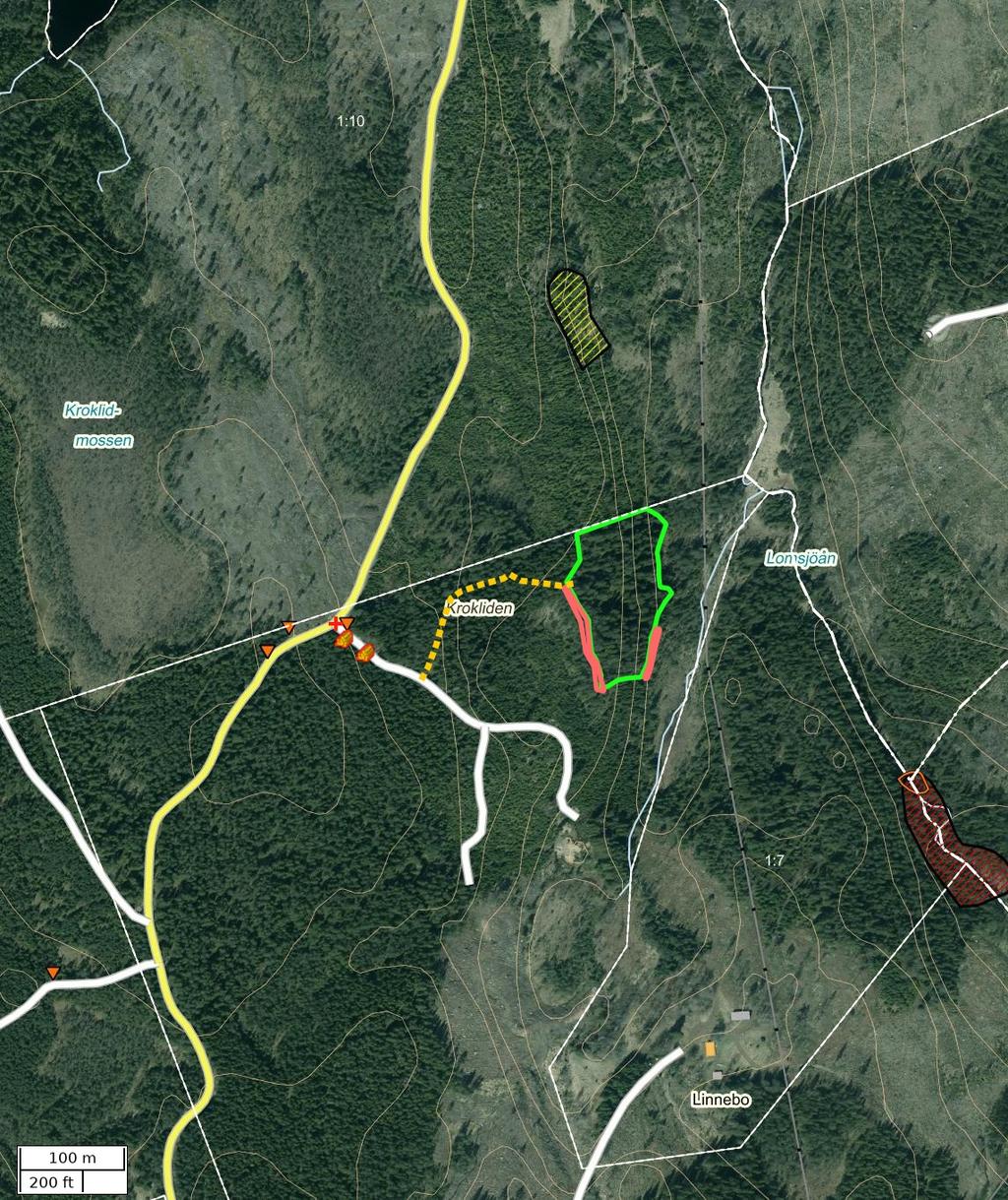 Traktdirektiv 2018-11-29 20:16 Basseberg RP Norra Hushållningssällskapet Skog Detaljkarta Skala: ~1:5000