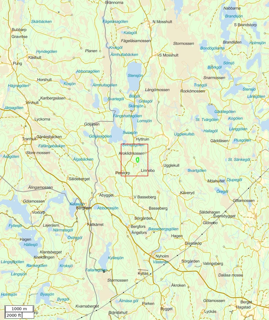 Traktdirektiv 2018-11-29 20:16 Basseberg RP Norra Hushållningssällskapet Skog Översiktskarta Skala: ~1:50000