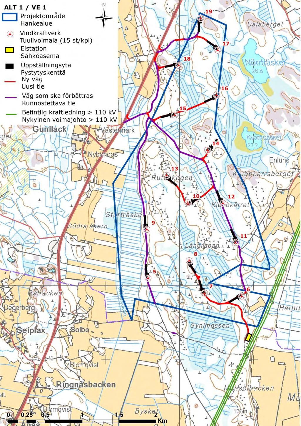 SVEVIND OY AB SANDBACKA VINDKRAFTSPARK 31 (224) Figur 6-2.