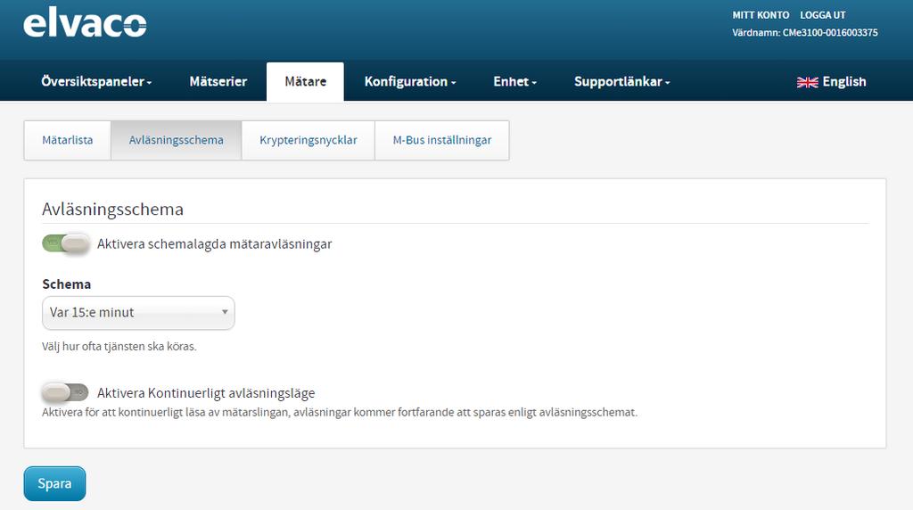 Syfte Ställa in standardinställningar för Push Rapporter När mätare har installerats och ett avläsningsschema har ställts in kan Push Rapporter aktiveras.