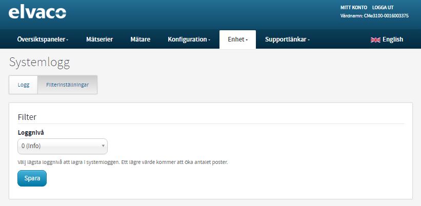 6.14.3 Kontrollera avläsningsstatus för enskilda mätare För att kontrollera avläsningsstatus för enskilda mätare: Gå till Mätare och välj en mätare genom att klicka på dess sekundäradress.