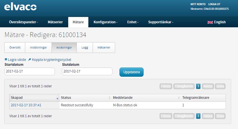 Syfte Installera krypteringsnycklar för trådlösa mätare CMe3100 har ett inbyggt system för hantering av trådlösa krypteringsnycklar.