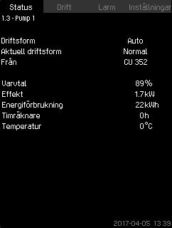 Ställ in som en procentsats: Zoomning börjar vid Zoomning slutar vid 2. Välj värden som ska visas. 8.4.9 Batteristatus (1.2.7) Fig.