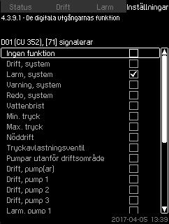 Exempel DO1 (IO 351-41) [71]: DO1 Digital utgång 1 (IO 351-41) IO 351B, GENIbus-nummer 41 [71] Plint 71 Mer information om anslutning av olika digitala utgångar framgår av det kopplingsschema som