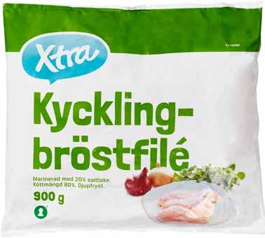 5 Kokt korv med bröd Kycklingbröstfilé X-tra, 900