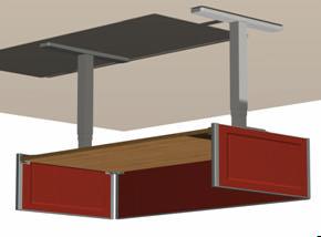 Serie[p] bord Fungerar nu med att ha bordsskärmar på bordets kortsidor (rezon och zonit20) Serie[e] förvaring Det mobila MO (silver och vit) finns även tillgängligt för: 1P800 öppen front 1P800 TA
