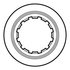 SKIVBROMS SKIVBROMS Montering av bromsskivan Ekring av hjul 1. Kontrollera att hjulet har ekrats på så sätt som visas i illustrationen.