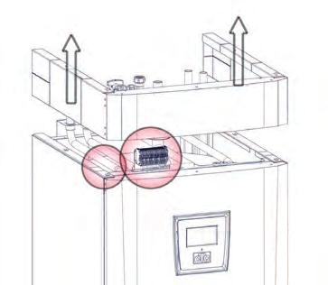 5.6 Elschema EcoZenith i350 3x230V Inkopplingar vid grundinstallation utan tillval Koppla in vid installation Fabriksmonterade/Integrerade komponenter Redan