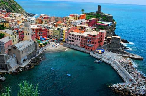 132 Litoral Italia CINQUE TERRE Cinque Terre se afla pe Riviera Italiana, in zona cuprinsa intre Genova si La Spezzia.