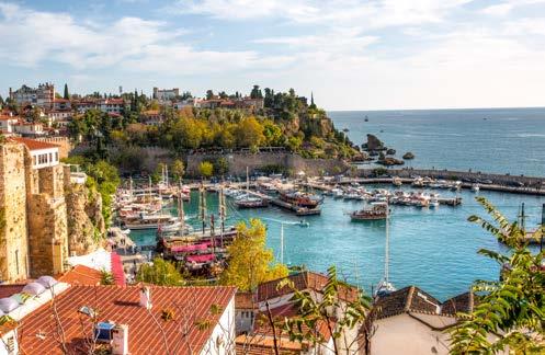 Chartere Turcia 195 ANTALYA Antalya este cea mai mare statiune de pe litoralul mediteranean al Turciei si ofera oportunitati nenumarate de petrecere a vacantei.