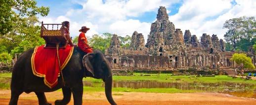 VIETNAM CAMBODGIA THAILANDA 281 frumoase şi fascinante locuri de pe pamant: complexul Angkor, simbolul Cambodgiei, principala atractie a tarii, motiv pentru care ocupa un loc de cinste pe steagul