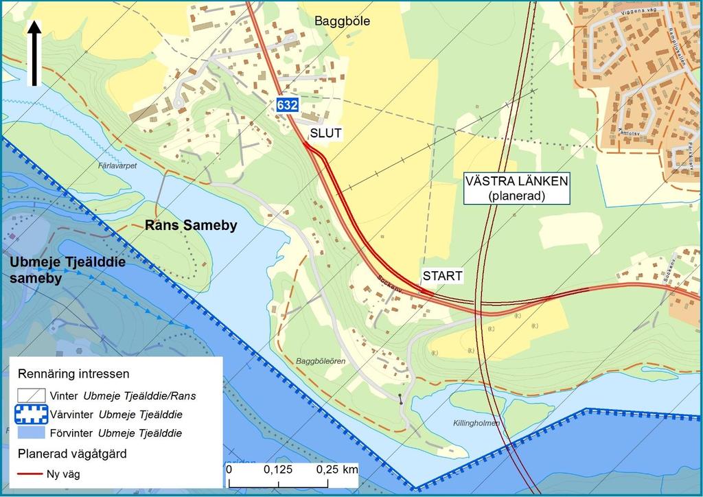 Rennäring och förutsägbara effekter Planerade åtgärder ligger inom Rans sameby. Området utgör vinterbetesområden inom samebyn och nyttjas sparsamt för renskötsel.