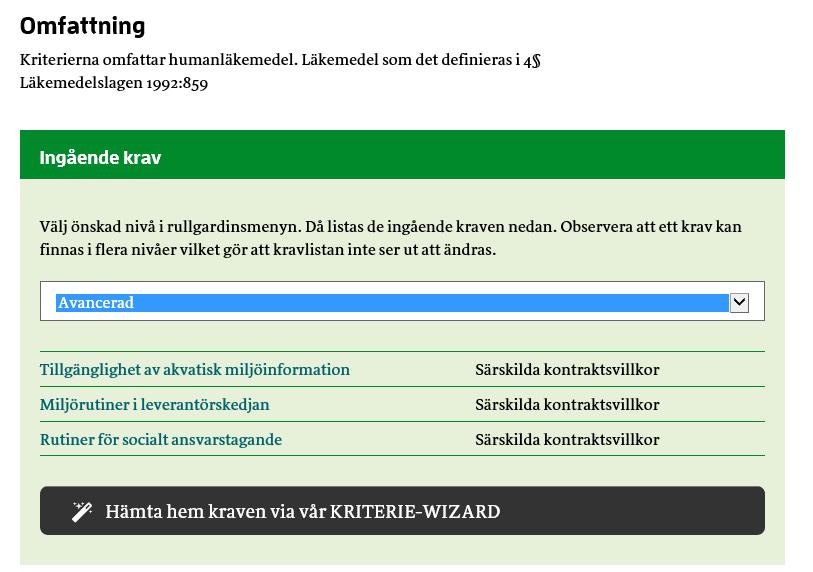 läkemedel har ställts sedan 2009 Krav på ökad miljöinformation om