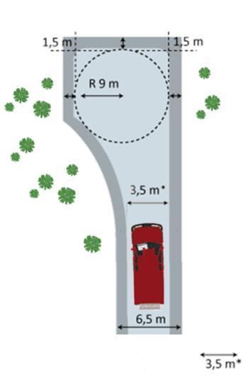 Hämtning av kärl Gångvägen ska vara jämn, hårdgjord utan nivåskillnader och ev. belyst. Gångvägen ska vara så kort som möjligt från sopbilens uppställningsplats.