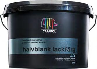 Lackfärg Halvblank spädbar halvblank lackfärg för målning av snickerier och möbler inomhus. Produktbeskrivning Halvblank vattenspädbar lackfärg. Godkänd för målning av leksaker enligt SS EN 71-3.