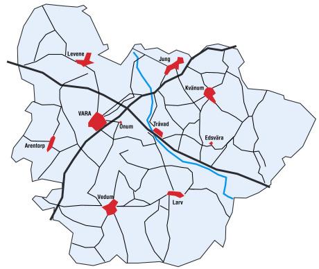 Vara - en del av Västra Götaland Vara kommun Folkmängd: 15 868 Areal: 701 km 2 Nettodriftskostnad: 700 milj SEK