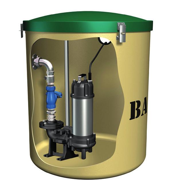 Pumpstationer Pumpstationer för inomhusmontage, torpargrund eller annat frostfritt utrymme. Levereras med pump, larmskåp, nivåvippor, backventil, avstängningsventil och rostfritt rörinrede SS 2333.
