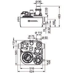 2-484 Driftläge Antal pumpar Spänning Pump Effekt Ampere Utlopp 1 230 V SPZ 1000 1,0 kw 4,9 A S3-30% 40 40 C 5884951 KE-28711 25.