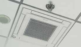 Fullt inbyggda i en enda takplatta, så att lampor, högtalare och sprinkler kan installeras i angränsande plattor.