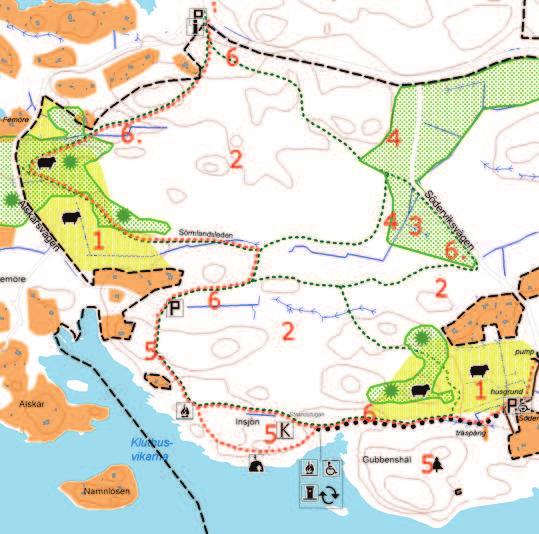 Områdespresentation I inventeringsområdet finns några olika naturbiotoper. Nedan redovisas de olika områdena och vilken typ av biotop det är och hur den används. 1.