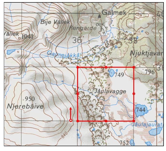 Genom att standardrutterna är helt systematiskt utplacerade täcks fjällkedjan i den proportion som denna upptar av Sveriges yta. Fjällen (här kalfjäll + fjällbjrkskog) upptar ca % av Sveriges yta.