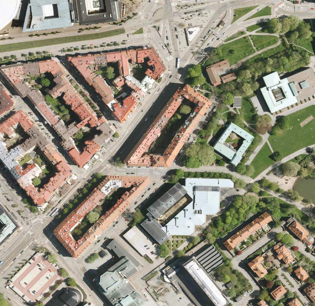 KULTURMILJÖ- OCH STADSBILDSANALYS Övergripande struktur GRÖNSKA OCH TOPOGRAFI I området finns grönska främst kring gamla Hovrätten och i anslutning till Johannebergs landeri samt Renströmska parken.