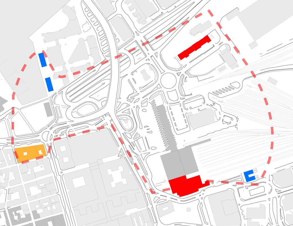 2 1 3 Bild från Göteborgs Stads Kulturmiljöutredning som visar skyddade byggnader i närheten av planområdet.