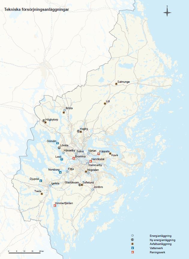 Bilaga 4 Kartor över avfallsanläggningar i Stockholmsområdet 1 (2) Karta över avfallsanläggningar i Stockholmsområdet 1 1 Källa: http://www.rufs.