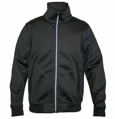 50% bomull 50% polyester Elastisk stickad polyester med microfleece foder Vattenavvisande membran med andning funktion Två framfickor med dold