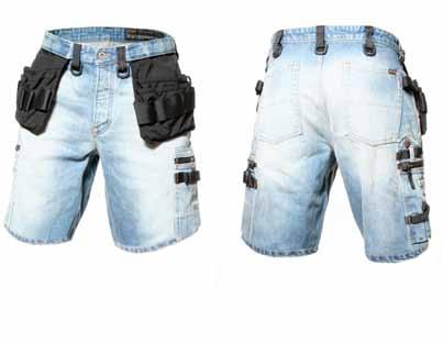 NYHET LANSERAS VÅREN 2012 P55S DENIM SHORTS Kraftig 14,5 oz japansk denim av högsta kvalité. Avtagbara spikfickor i Cordura. Två benfickor med dragkedja och integrerade tumstocksfickor.