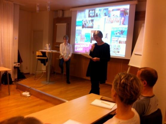 se/projekt/lasvagen/dokument/ Workshop i att hålla läsecirklar Workshopen genomfördes i november 2015 med Annika Hermele (Regionbiblioteket Stockholm) och Caroline