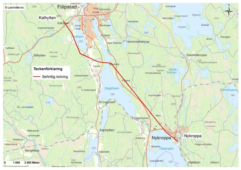 1 Inledning 1.1 Bakgrund och syfte Ellevio planerar att förnya den befintliga 145 kv ledningen (VL4S1) mellan stationerna Kalhyttan och Nykroppa, se karta i Figur 1.