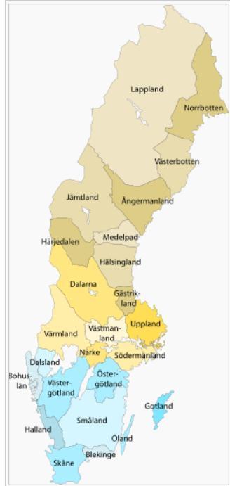 Sverige i övergripande områden 1.