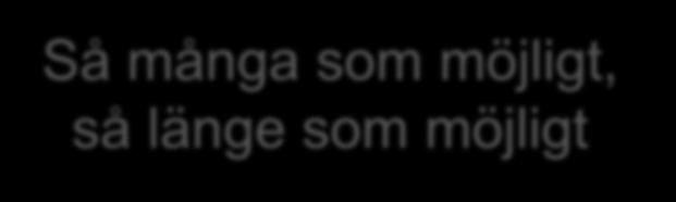 Grundkriterier för arbetet Vid uppstarten av arbetet beslutades två ingångsvärden och grundkriterier för den modell som skulle arbetas fram.