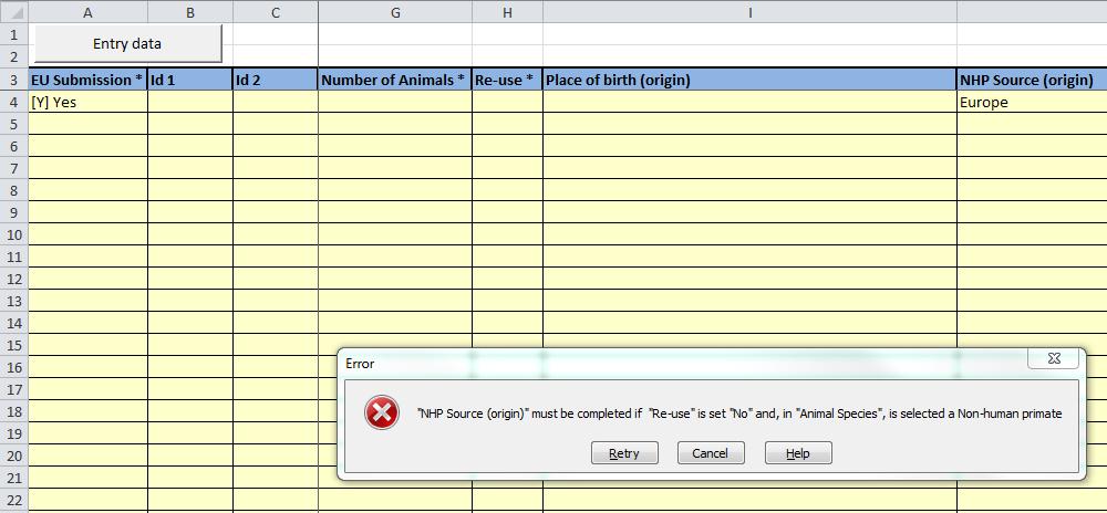 Det huvudsakliga syftet med dataregistreringen är att ha uppgifterna i ett format som kan matas in i EU-databasen och underlätta analys. 5.