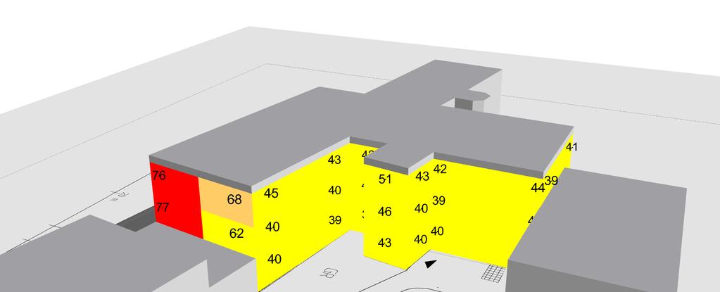 Maximal ljudnivå L A,Fmax (dba) > 80, 75,- 80, 70,- 75, 65,- 70, <= 65, PROJEKTNUMMER 12566 BILAGA 02