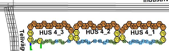 2016-06-23, sid 10 (13) 6.2 Hus 4 Hus 4 planeras som radhus i 2 våningar (lägenheter > 35m 2 ) utmed Industrivägen.