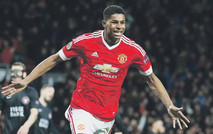 10 FUTBAL streda 2. 3. 2016 Strelecká kométa Manchestru United MARCUS RASHFORD bola hviezda už v šiestich rokoch LIVE VÝSLEDKY A SPRÁVY V MOBILE m.sport.