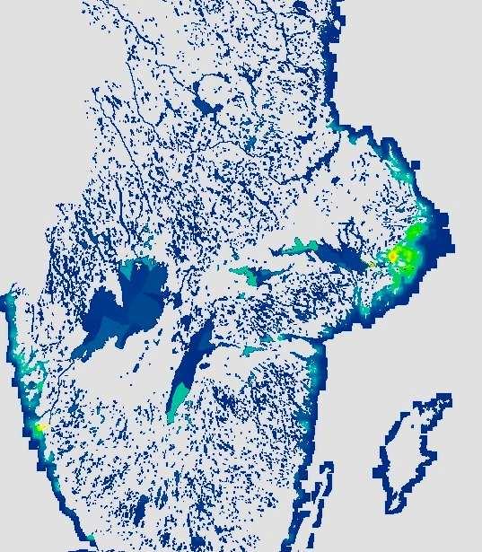 (färgerna anger de olika regionerna). Figur 10.