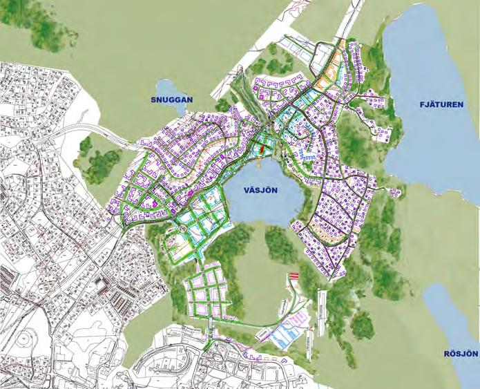 kommungränsen i norr, och från Snuggan i väster till Fjäturen i öster. Väsjöområdet, med omgivande bebyggelse och gönområden. Bakgrund Sollentuna befinner sig i ett epokskifte.