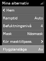 Resor Du kan ta med dig AirSense 10-apparaten överallt. Tänk bara på följande: Använd den medföljande transportväskan för att förhindra att apparaten skadas.