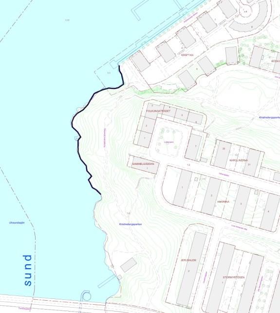 alla stränder i innerstaden eftersom de ingår i hamnområden. För Kristinebergs Strand södra del (se bilagda karta nedan) gäller att det är ett strandparti där bad är tillåtet på egen risk.