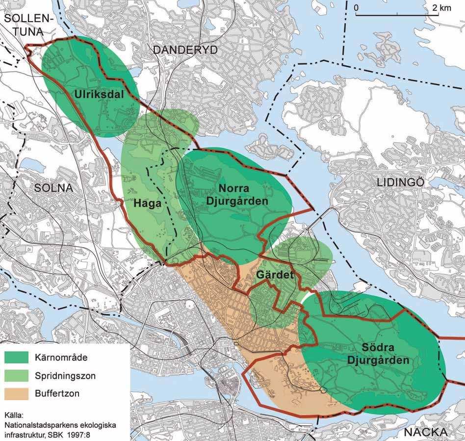5.3 naturmiljö Förutsättningar Nationalstadsparken Planområdet ligger inom Nationalstadsparken.