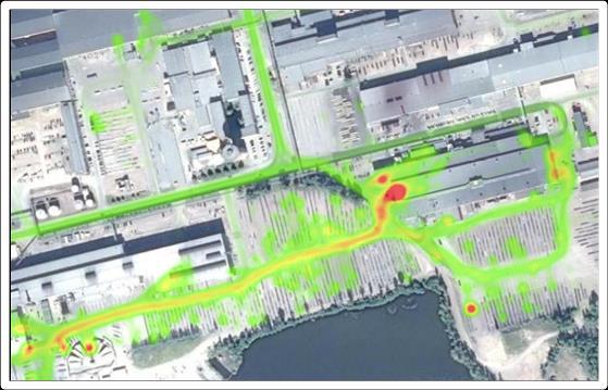 EHS Miljö, Hälsa och Säkerhet Tomgångskörning Med hjälp av accelerometer tas profiler fram för att känna igen fordon som