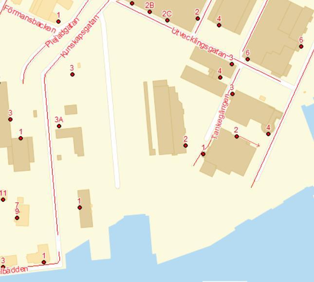 6 (19) Infartsgata Figur 4. Officiella gatunamn inom området. Och planområdets utbredning(infovisaren). 2. Beskrivning av planområdet En geoteknisk utredning har tagits fram, Norconsult 2015-12-21.