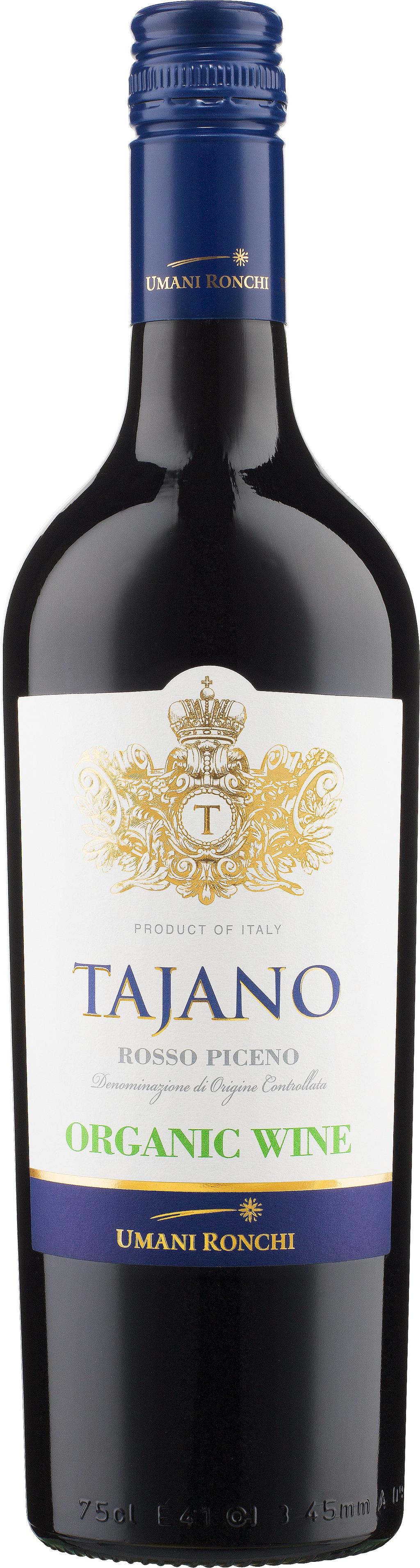 Umani Ronchi Tajano Rosso Piceno 2016 Marche, Italien Medelfyllig, ung och saftig med balanserad syra och karaktär av körsbär och mörka bär, rök och tobak.