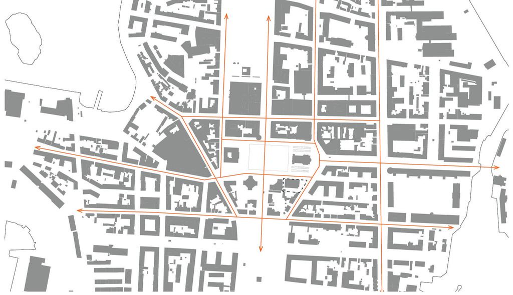 Stadsbyggnad Det är i stadsplanen, vilken utgör en del av världsarvet, som man finner de viktigaste barocka dragen som är bevarade trots flera stadsbränder.