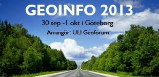 september, Stockholm GEOINFO 2013 30 sep-1 okt,